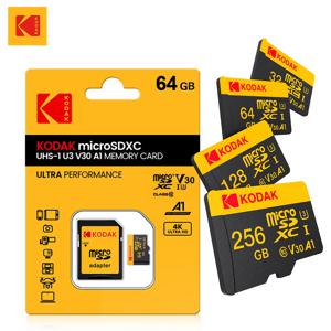 코닥 마이크로 SD 카드 메모리 카드 클래스 10 32GB 64GB 128GB 256GB U3 4K 고속 카타오 데 메모라 플래시 메모리 TF 카드 카메라용