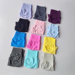 복숭아 엉덩이 리프팅 3 점 반바지 여름 하이 웨이스트 요가 반바지 세련되고 섹시한 러닝 피트니스 바지 솔리드 컬러