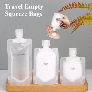 1PCS 여행 빈 스퀴즈 백 로션 디스펜스 백 리필 형 샴푸 세면 용품 컨디셔너 액체 화장품 보관 주머니