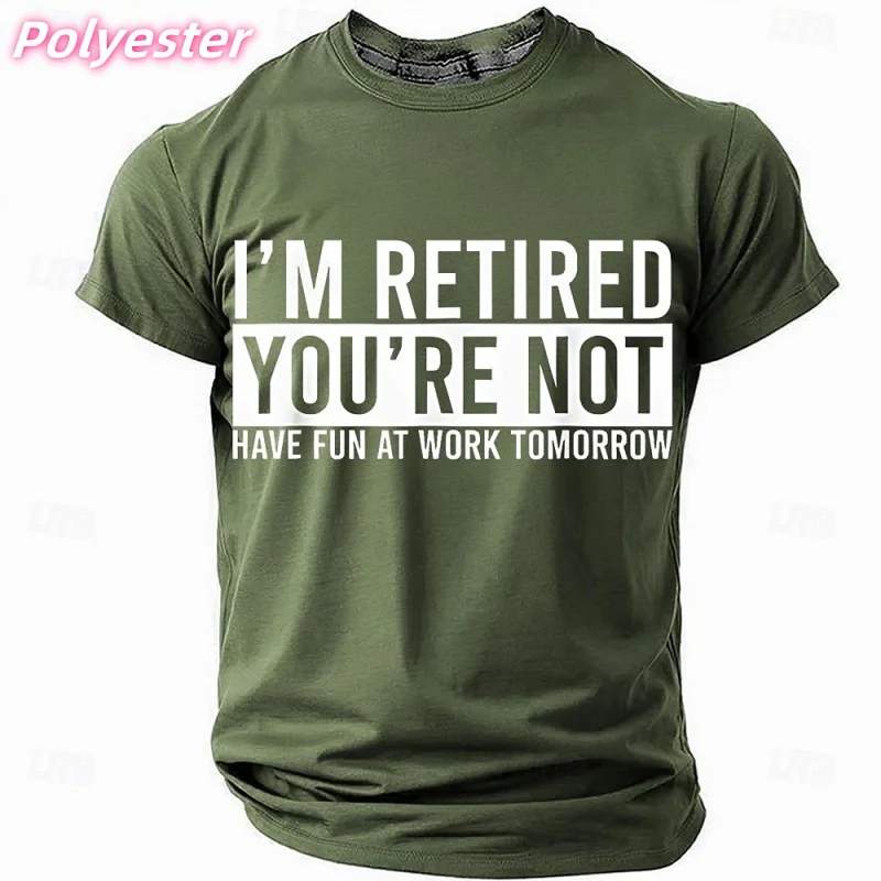 3D 프린팅 유머러스한 문구 남성용 티셔츠, 재미있는 컬러풀 패턴 티, 여름 캐주얼 라운드넥 반팔 티셔츠, 스트릿 탑