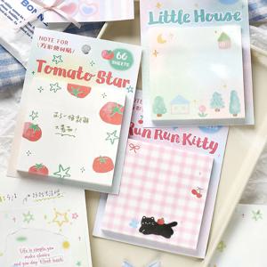 60 개/몫 Kawaii Ins 메시지 메모 DIY 수제 재료 스크랩북 배경 종이 한국어 일본 학교 사무용품