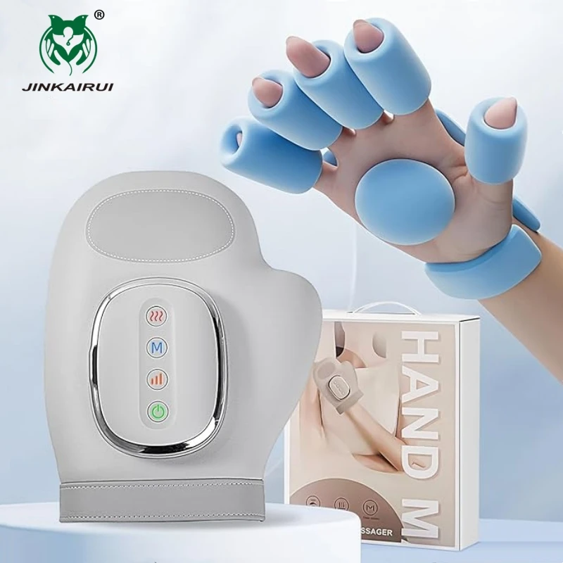 열 에어백 압축 무선 장갑 마사지 손가락 손바닥 전체 포장 휴식과 최신 휴대용 전기 손 마사지