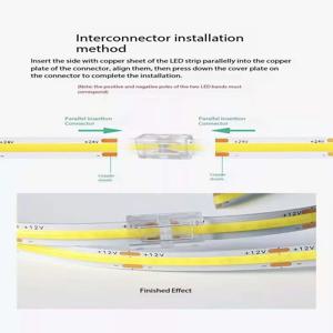 COB 커넥터 8mm 5-24v 2핀 LED 스트립 터미널 연장선 LED 커넥터 고정 클립 (핀 번호, 어두운 부분 없음, 싱글/듀얼 엔드)