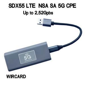 SDX55 LTE 4G 5G NSA SA USB3.1 5G CPE 2.52Gbps 라우터 노트북 PC용