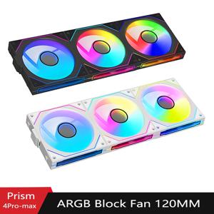PC 케이스 팬 120mm ARGB 미러 사이클링 조명 효과 CPU 쿨링 팬 4핀 PWM 58.36CFM 컴퓨터 수냉용 팬