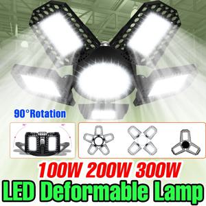 E27/E26 LED 전구 220V 차고 램프 변형 접이식 스포트라이트 110V 100W 200W 300W 가정 창고 작업장 지하실용