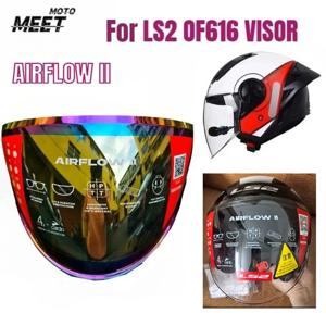 핫 세일 LS2 AIRFLOW II 하프 헬멧 실버 바이저, LS2 OF616 헬멧 렌즈, 오픈 페이스 모터바이크 헬멧 컬러 렌즈