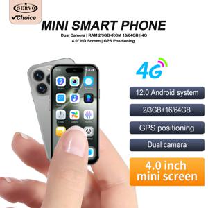 SERVO S16 미니 4G LTE 안드로이드 포켓 스마트폰 16GB/64GB 플레이 스토어 WiFi GPS 듀얼 SIM 듀얼 카메라 4.0인치 디스플레이 소형 휴대폰