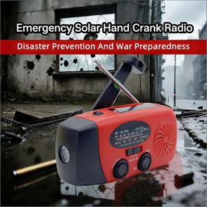 비상재난 대비용 라디오 수동 발전기 휴대용 강력 조명 태양광 충전 다용도 생존 장비