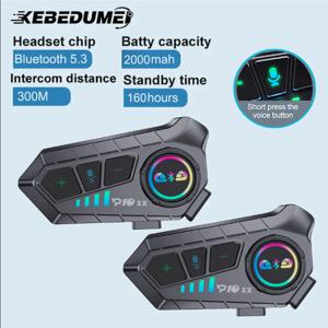 1/2Pcs 오토바이 헬멧 블루투스 인터콤 헤드셋 무선 인터폰 Intercomunicador 모토 방수 HandsfreeCall 헤드폰