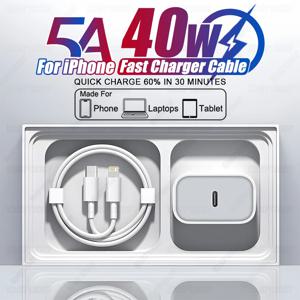 PD 40W iPhone 용 고속 충전기 15 11 12 13 14 16 Pro Max iPhone 용 고속 충전 케이블 16 15 14 Plus 충전기 전화 액세서리