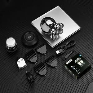 전기 면도기 7D 플로팅 커터 헤드베이스 충전 휴대용 남성 수염 트리머 클리퍼 해골 면도기 방수 면도