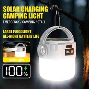 태양열 캠핑 랜턴 USB 충전식 야외 휴대용 방수 비상등 하이킹, 백패킹, 텐트 활동용