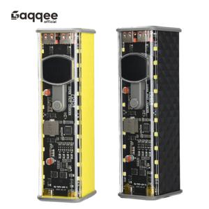 PD 45W 30-65W 초고속 충전 투명 파워 뱅크 쉘 용접 무료 8 *18650 배터리 카트리지 야외 조명용 Type-C