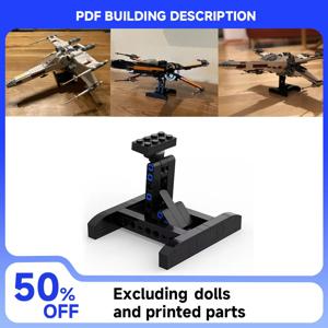 MOC 스탠드 디스플레이 빌딩 블록 스탠드 X-Wing 우주 전투기 75102/75149/75218 지원 빌딩 블록 어린이 장난감 세트