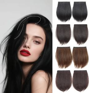 2개/세트 합성 헤어 패드 헤어 익스텐션 투명 헤어피스 헤어 볼륨 증가용 탑 교체 가발 액세서리