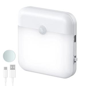 모션 센서 Led 라이트 Usb 충전 사각 램프 침실 주방 계단 복도 옷장 찬장 조명 야간 조명