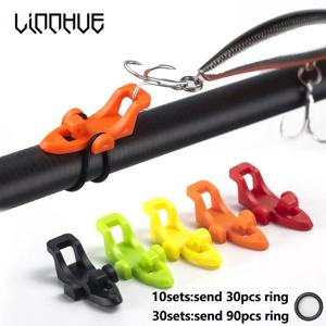 LINNHUE 20-30pcs 낚싯대 폴 후크 키퍼 루어 미끼 홀더 루어 액세서리 지그 후크 안전 유지 홀더 낚시 도구
