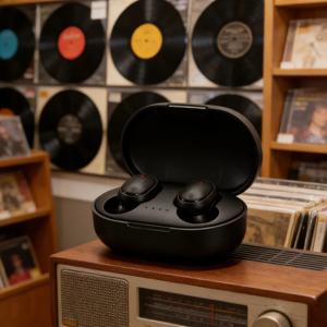 오리지널 A6S 무선 블루투스 헤드폰 마이크 내장 이어플러그 소음 차단 헤드폰 블루투스 헤드폰