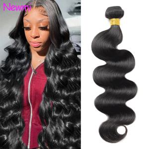 Newmi 30 인치 바디 웨이브 인간의 머리카락 번들 12A 처리되지 않은 브라질 버진 100% 인간의 머리카락 연장 천연 블랙 여성용