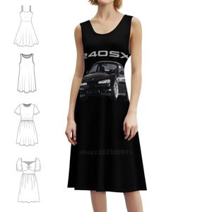 슈퍼 블랙 240 Sx S14 240 코우키 여성 힙합 스트리트웨어 드레스 그래픽 프린트 파티 클럽웨어 닛산 스카이라인 GTR V 스펙 RB26