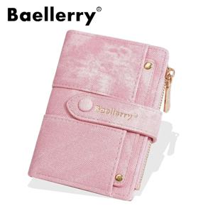Baellerry 새로운 캔버스 여성용 지갑 대용량 홀더 사진 은행 카드 신용 카드 운전 면허증 보관 가방