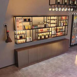 저장실 뷔페 와인 캐비닛 진열대 병 소매 음료 와인 랙 레스토랑 상업용 바라 데 비노 가구