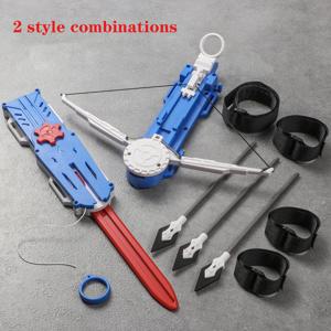 어쌔신 슬리브 검 멋진 어린이 야외 장난감 실내 인터랙티브 자동 발사 재활용 게임 장난감 생일 선물