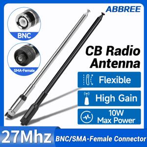 ABBREE CB-05 CB 라디오 안테나 27MHZ SMA-여성용 핸드헬드 텔레스코픽 워키토키 안테나 BAOFENG UV-5R 미니 UV-21Pro UV-32용