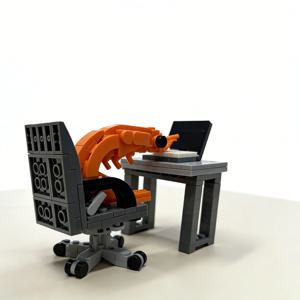 MOC 빌딩 블록 새우 모델 피규어, 퍼즐 조립, 교육용 빌딩 블록 학생 학습용 브릭 어린이 장난감