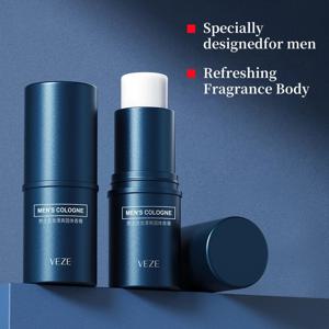 판젠 남성용 고체 향수 - 가볍고 신선한 향, 전신에 사용 가능, 휴대용 스틱 디자인, 여행에 편리