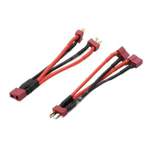 T 플러그 하네스 병렬 배터리 커넥터 케이블 Rc DIY Quadcopte 고정 날개 모델 용 듀얼 확장 Y 분배기 실리콘 와이어