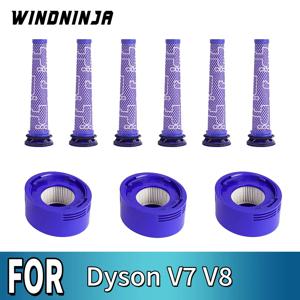 다이슨 V7 V8 HEPA 필터 액세서리 무선 진공 청소기 V7 V8 세척 가능한 프리 필터 포스트 필터 교체 소모품