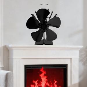 나무 통나무 버너 벽난로 용 새로운 5 블레이드 열 구동 스토브 팬 조용한 환경 팬 히터 도구 효율적인 열 분배