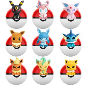 포켓몬 애니메이션 인기 Poke Ball 액션 피규어 Eevee Sylveon Umbreon 미니 인형 FUNISM 오리지널 정품 모델 장식 장난감 선물