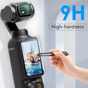 DJI OSMO Pocket 3용 강화 유리 렌즈 스크린 보호 필름, 긁힘 방지 커버, 액션 카메라 액세서리