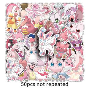 50PCS 핑크 스타일 포켓몬 애니메이션 게임 스티커 자동차 오토바이 여행 가방 기타 냉장고 노트북 클래식 장난감 귀여운 스티커