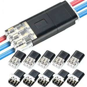 LED 용접이 필요 없는 스트리핑 프리 배선 단자 D3 플러그인 타입 상호 삽입용 3선식 퀵 커넥터