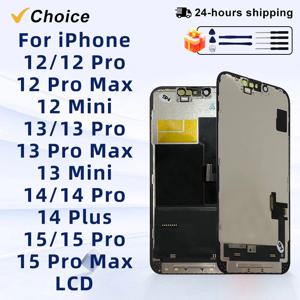 아이폰 12 13 용 OLED LCD 디스플레이, 아이폰 14 플러스 15 플러스, 터치 스크린 디지타이저 어셈블리, 15 프로 맥스 디스플레이 교체, 신제품