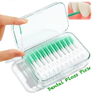 음식 등급 PP 소재 부드러운 나일론 브러시 L자형 치간 청소기 플라크 제거기 성인용 구강 위생 도구