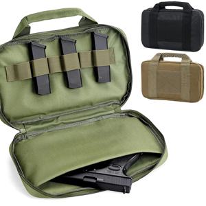 피스톨 백 은폐형 캐리 케이스 매거진 보관 슬롯이 있는 소프트 패딩 권총 파우치 피스톨 지갑 사냥 액세서리