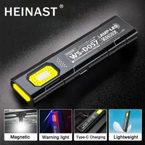 휴대용 LED 손전등 USB 충전식 EDC 손전등 COB 미니 토치 라이트 야외 포켓 랜턴 작업등 자석 포함