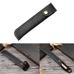 빈티지 손으로 만들어진 가죽 펜 케이스 연필 케이스 보호 커버 스냅 클로저 휴대용 사무실 학교 여행 용품