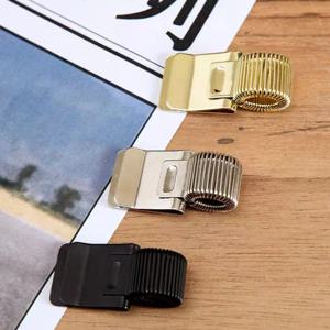 1/3PCS 휴대용 메모장 다기능 텔레스코픽 스프링 펜 슬롯 전기 도금 펜 클립 고정 문구 액세서리