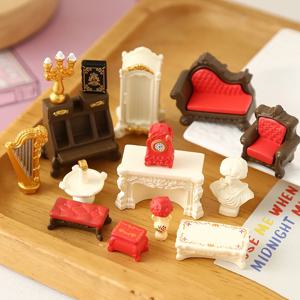 1/12 인형집 미니 가구 모델 미니어처 시뮬레이션 거실 장면 장식 인형집 장식품 역할 놀이 장난감