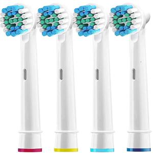 4개/팩 전동 칫솔 교체용 헤드 오랄비용 부드러운 칫솔모 정밀 클린 브러시 헤드 리필