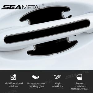 SEAMETAL 자동차 도어 핸들 그릇 스티커 안티 스크래치 보호 자동차 도어 범용 자동 핸들 충돌 방지 보호 스트립
