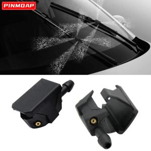 2pcs 범용 자동차 앞 유리 와셔 와이퍼 블레이드 워터 스프레이 제트 노즐 8mm 9mm 암 4 홀 워터 스프레이 기능에 장착