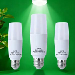 10~1개 E27 전구 3년 보증 20W 10W 백색광 LED 원통형 콘 전구 AC 220V LED 램프 홈 장식 샹들리에