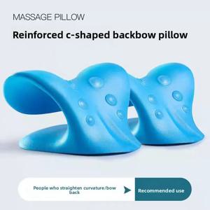 C형 베개 경추 마사지 베개 목 교정 견인 지지 마사지 베개 건강 보호 장비
